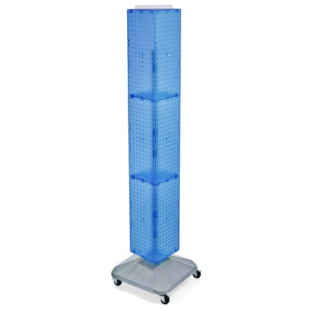 Azar Displays Four-Sided Pegboard Floor Revolving Display Panel Size: 8"W x 60"H 703390-BLU
